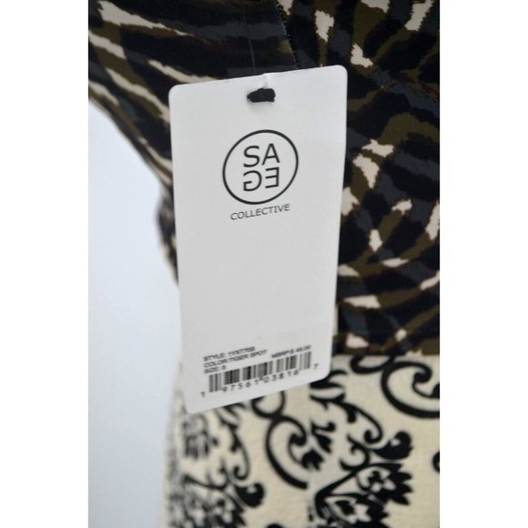 SAGE COLLECTIVE Women's Workout Sports Bra SIZE SMALL Tiger Spot NWT - Picture 4 of 5